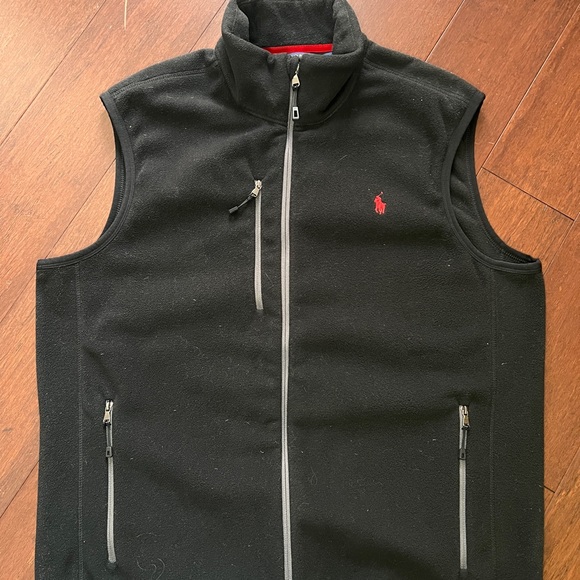 Ralph Lauren Men’s Black Fleece Vest - Large - Picture 1 of 3